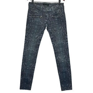 BARBARA BUI Snake Print Skinny Jeans
